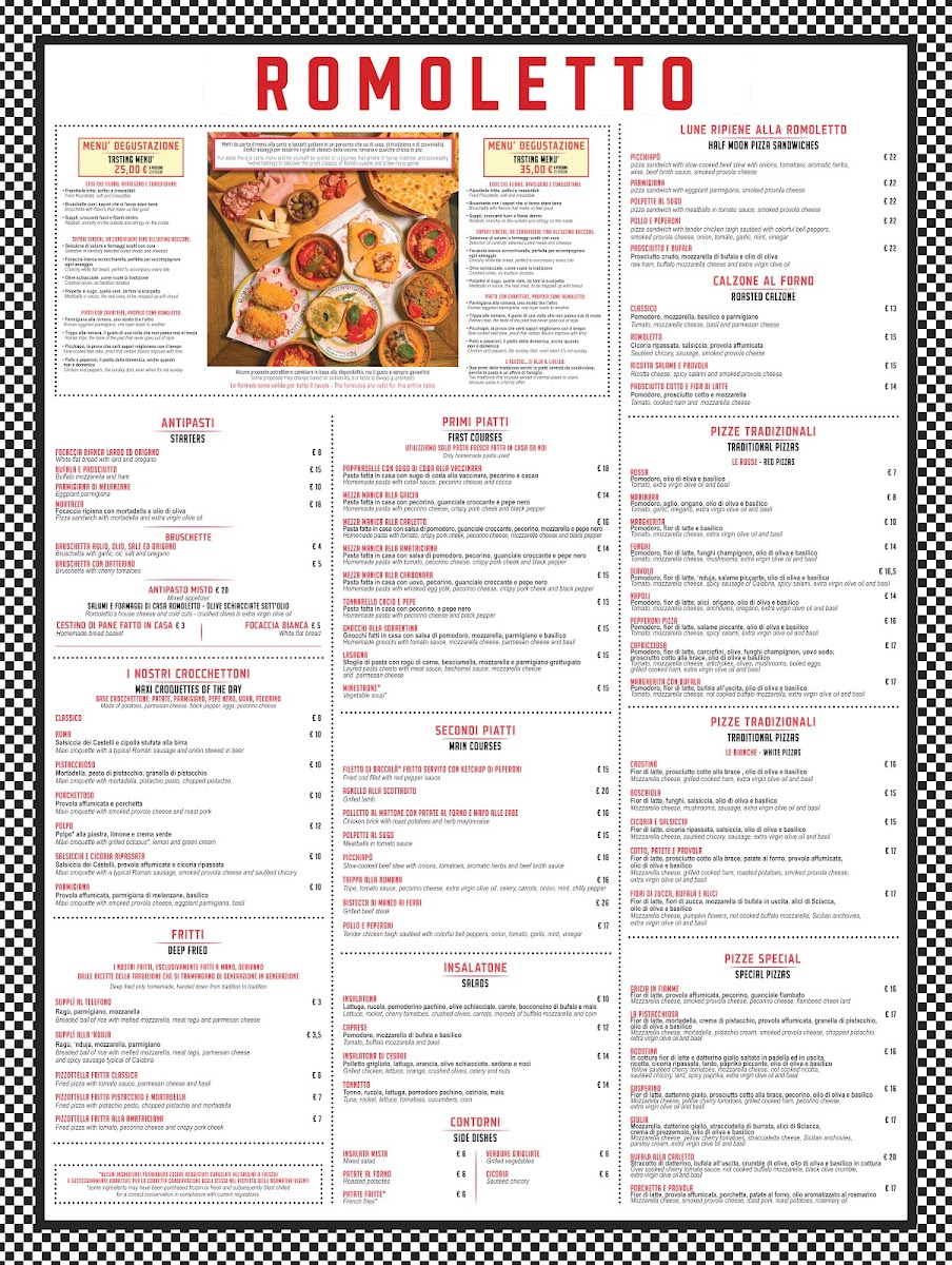 Romoletto Menu - Image 1